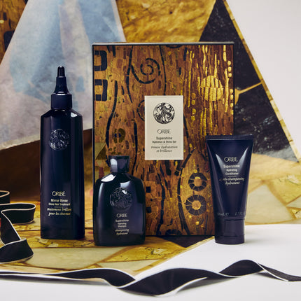 Oribe Supershine Hydration & Shine Gift Set ( Supershine Shampoo 75ml, Conditioner 50ml & Mirror Rinse 175ml)