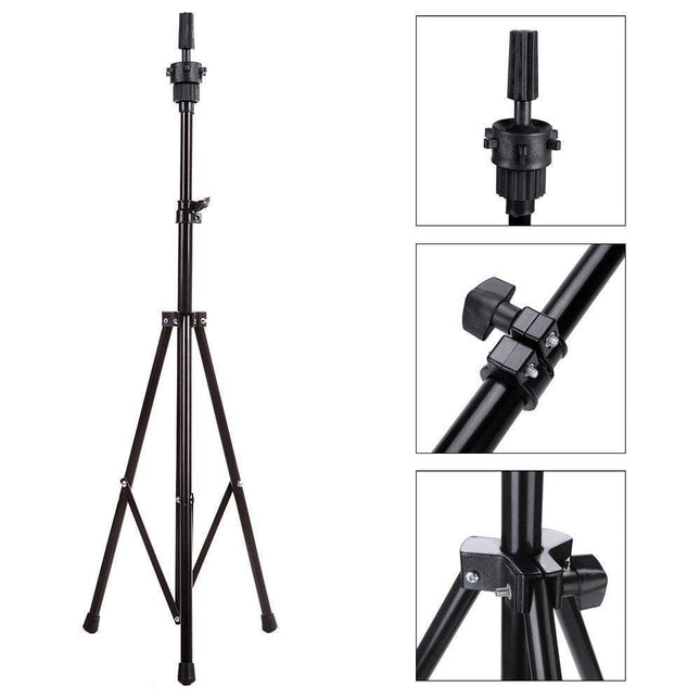 140cm Adjustable Tripod Stand For Hairdressing Mannequin Head Training - shop.rawhair