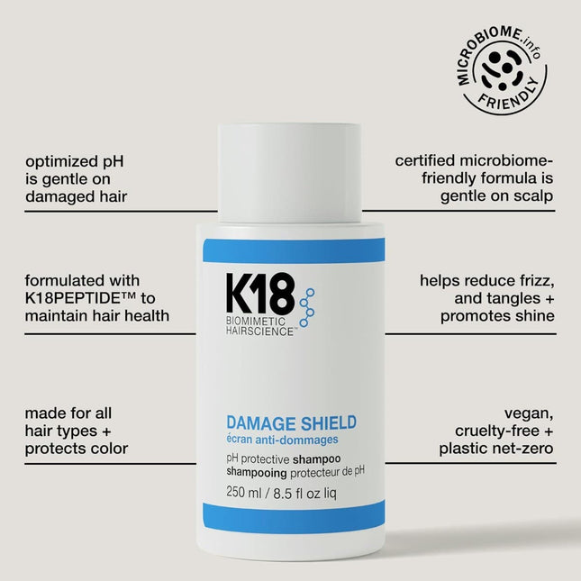 K18 Damage Shield Shampoo and Conditioner 250ml Duo
