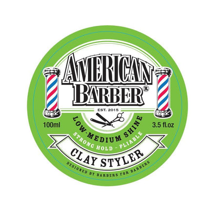 American Barber Clay Styler Strong Hold 100ml - shop.rawhair