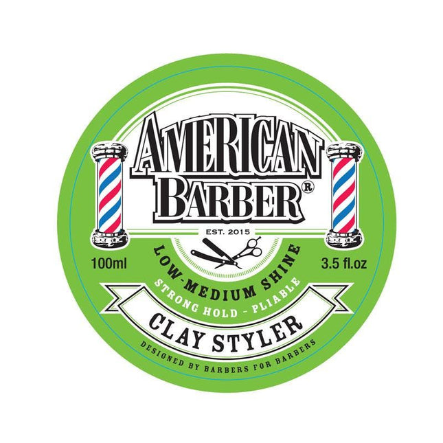 American Barber Clay Styler Strong Hold 100ml - shop.rawhair