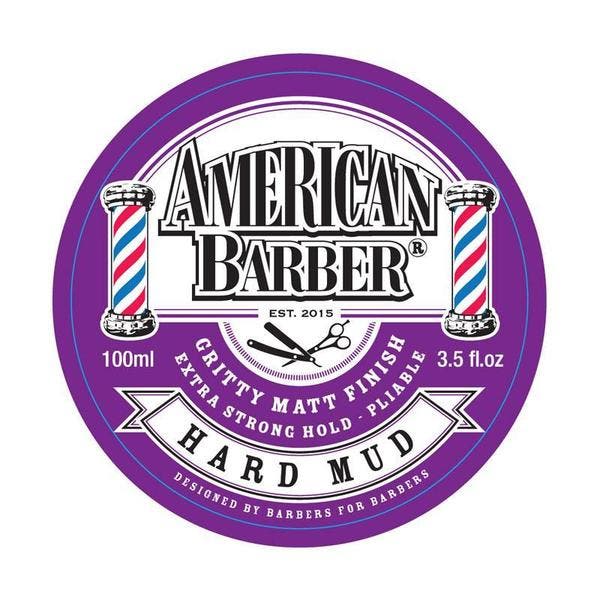American Barber Hard Mud Extra Strong Hold 100ml - shop.rawhair