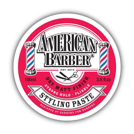 American Barber Styling Paste Strong Hold 100ml - shop.rawhair