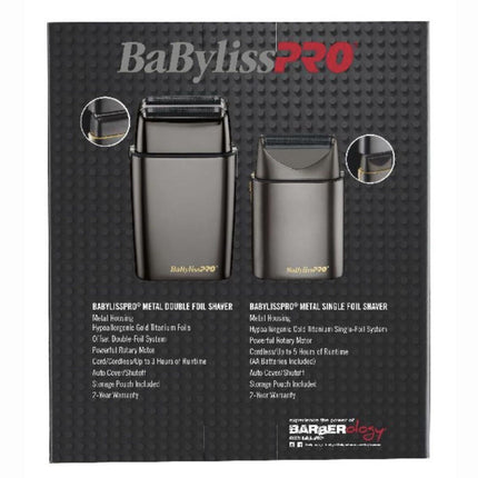 BaBylissPRO LimitedFX Gunmetal Single & Double Foil Shaver - shop.rawhair