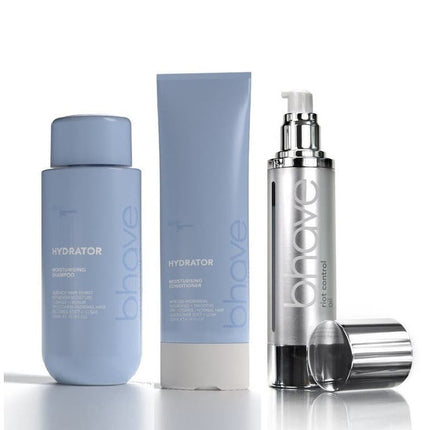 Bhave Moisturising Series Hydrator Trio (Shampoo, Conditioner & Riot Oil) - shop.rawhair
