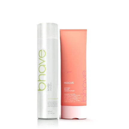 Bhave Soothe + Restore Scalp Duo ( Scalp Shampoo + Rescue Repair Conditioner) - shop.rawhair