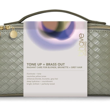 Bhave Tone Up + Brass Out Bombshell Blonde Duo with Luxurious Travel Cosmetic Bag - shop.rawhair