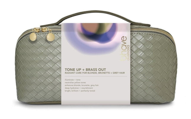 Bhave Tone Up + Brass Out Bombshell Blonde Duo with Luxurious Travel Cosmetic Bag - shop.rawhair