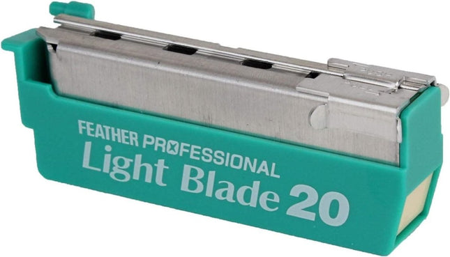 Feather Artist Club SS Folding Razor, Injector Blades Replacement LIGHT Blade Dispenser (20 blades) PL - 20 - shop.rawhair