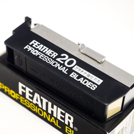 Feather Artist Club SS Folding Razor, Injector Blades Replacement PROFESSIONAL Dispenser (20 blades) PB - 20 - shop.rawhair