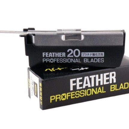 Feather Artist Club SS Folding Razor, Injector Blades Replacement PROFESSIONAL Dispenser (20 blades) PB - 20 - shop.rawhair