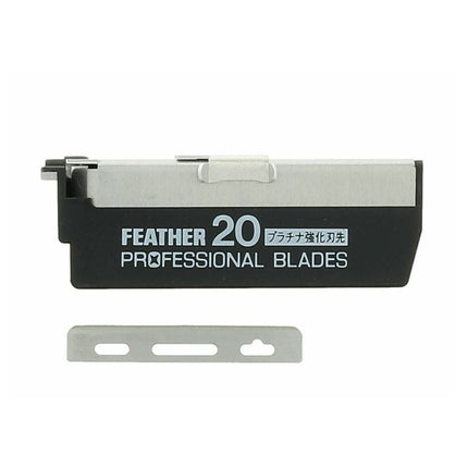 Feather Artist Club SS Folding Razor, Injector Blades Replacement PROFESSIONAL Dispenser (20 blades) PB - 20 - shop.rawhair