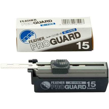 Feather Artist Club SS Folding Razor, Injector Blades Replacement PROGUARD Dispenser (15 blades) PG - 15 - shop.rawhair
