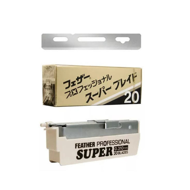Feather Artist Club SS Folding Razor, Injector Blades Replacement SUPER Dispenser (20 blades) PS - 20 - shop.rawhair