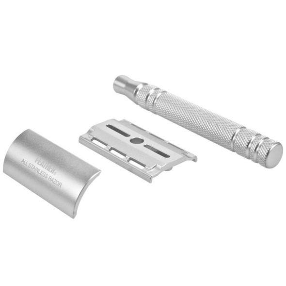 Feather AS - D2 Stainless Steel Safety Razor - Made in Japan - shop.rawhair