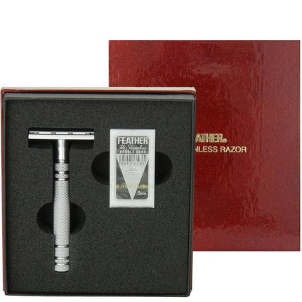 Feather AS - D2 Stainless Steel Safety Razor - Made in Japan - shop.rawhair