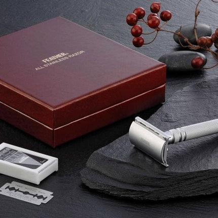 Feather AS - D2 Stainless Steel Safety Razor - Made in Japan - shop.rawhair