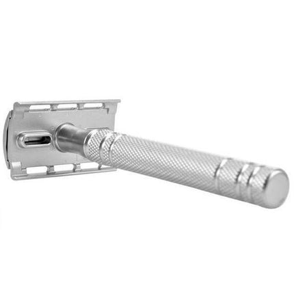 Feather AS - D2S Stainless Steel Safety Razor & Stand - Made in Japan - shop.rawhair