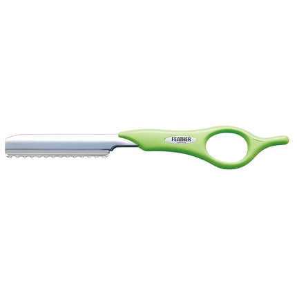 Feather SRS - MG Styling Razor Short Handle (with 1 blade) Made in Japan - Mint Green - shop.rawhair