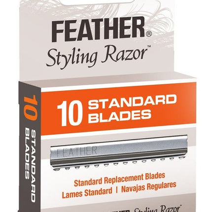 Feather Styling Razor Replacement 10 Standard Blades BLFS 10 - shop.rawhair
