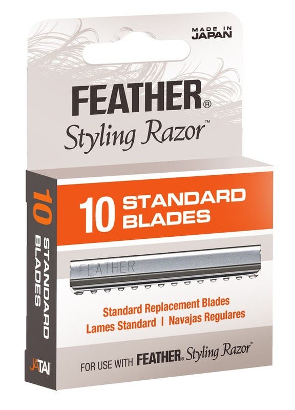 Feather Styling Razor Replacement 10 Standard Blades BLFS 10 - shop.rawhair