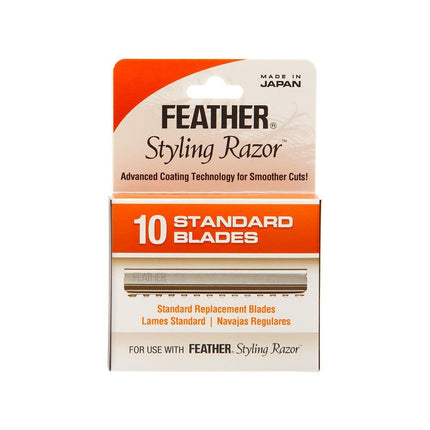 Feather Styling Razor Replacement 10 Standard Blades BLFS 10 - shop.rawhair