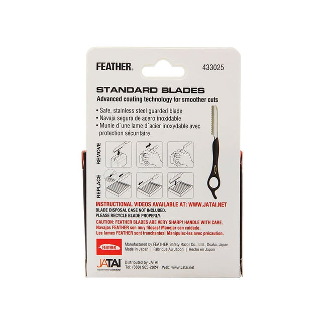 Feather Styling Razor Replacement 10 Standard Blades BLFS 10 - shop.rawhair