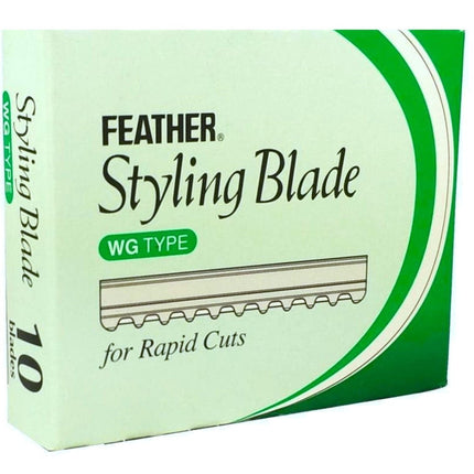 Feather Styling Razor Replacement 10 Styling Blades WG Type - shop.rawhair