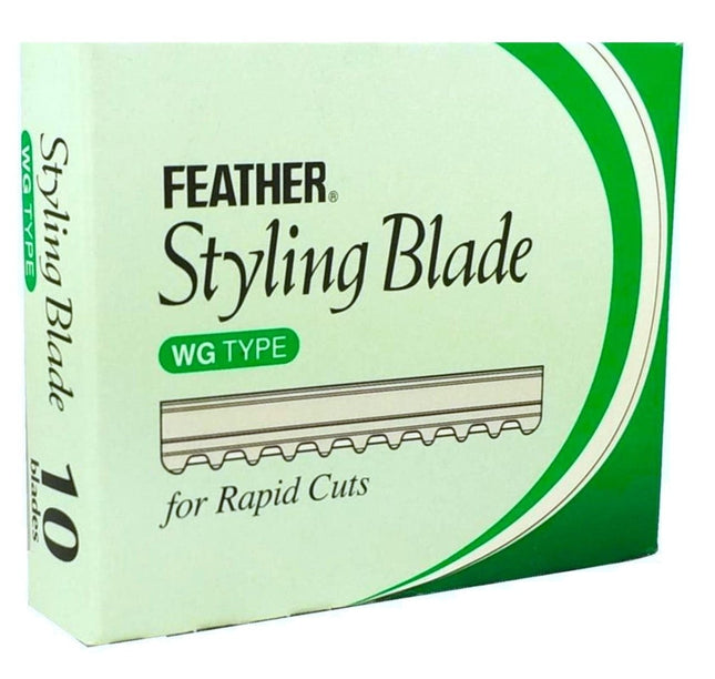 Feather Styling Razor Replacement 10 Styling Blades WG Type - shop.rawhair