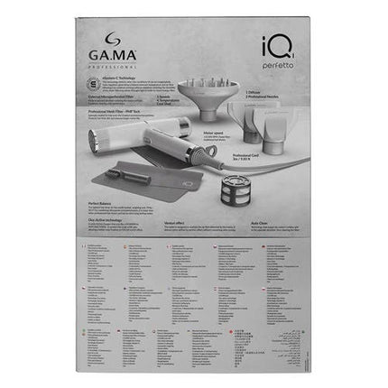 Gama IQ1 Professional Perfetto Intelligent Hair Dryer - IQ1 Silver - shop.rawhair
