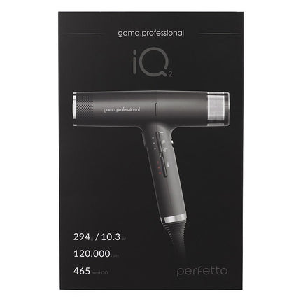 Gama Professional iQ2 Perfetto Intelligent Hair Dryer iQ - Black - shop.rawhair