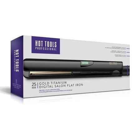 Hot Tools 25mm Gold Titanium Digital Salon Flat Iron - shop.rawhair
