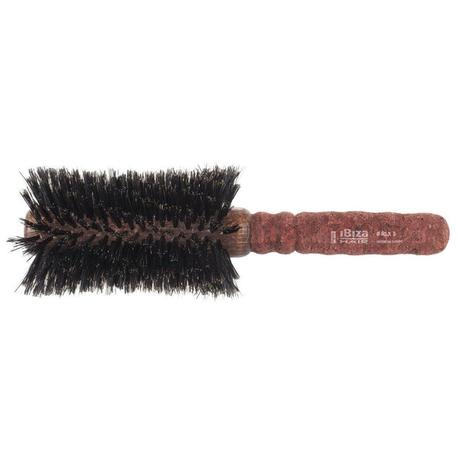 iBiza Hair Brush RLX Series, Red Extended Cork Handle - RLX5 80mm Large - shop.rawhair