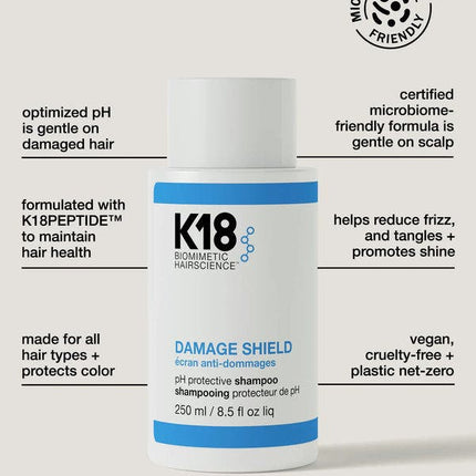 K18 DAMAGE SHIELD pH protective shampoo 250ml - shop.rawhair