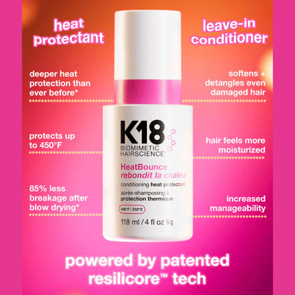 K18 HeatBounce conditioning heat protectant 118ml - shop.rawhair