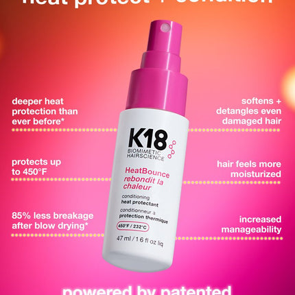 K18 Salon Blowout at Home Kit (Leave - In Molecular Repair Hair Mask 50ml, HeatBounce Conditioning Heat Protectant 47ml and AstroLift Volume Spray 47ml - shop.rawhair