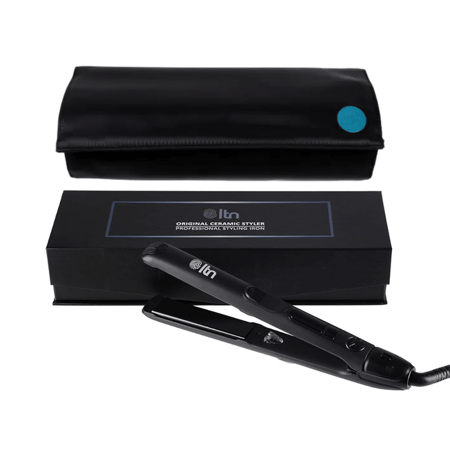 LTN Original Hair Straightener 1" 25mm + Heat - Resistant Roll Mat Bag | Pro Styler by Anthony Nader | Adjustable Temp, Travel - Ready - shop.rawhair