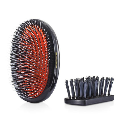 Mason Pearson - Bristle & Nylon Popular Large Size Military Hair Brush Dark Ruby - BN1M - shop.rawhair