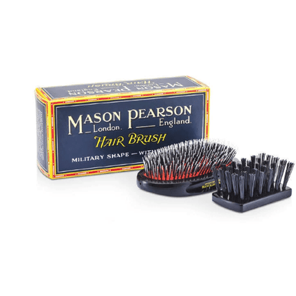 Mason Pearson - Bristle & Nylon Popular Large Size Military Hair Brush Dark Ruby - BN1M - shop.rawhair