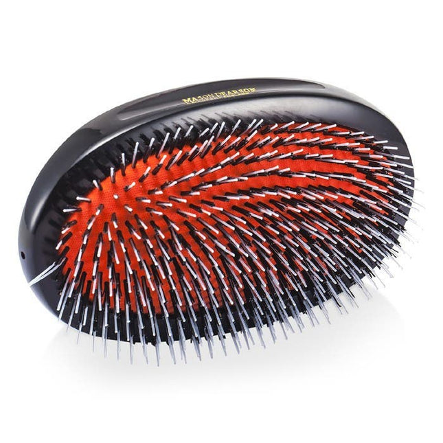 Mason Pearson - Bristle & Nylon Popular Large Size Military Hair Brush Dark Ruby - BN1M - shop.rawhair