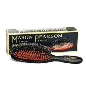 Mason Pearson Pocket Boar Bristle & Nylon - DARK RUBY/BLACK BN4 - shop.rawhair