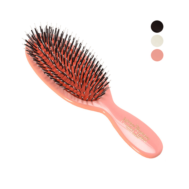 Mason Pearson Pocket Boar Bristle & Nylon - PINK BN4 - shop.rawhair