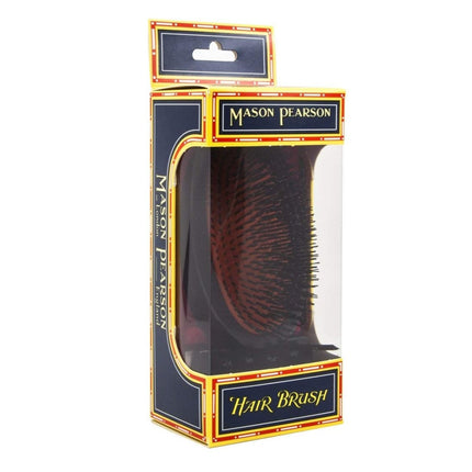 Mason Pearson - Pure Boar Bristle Large Extra Military Hair Brush Dark Ruby - B1M - shop.rawhair