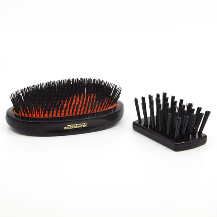 Mason Pearson - Pure Boar Bristle Large Extra Military Hair Brush Dark Ruby - B1M - shop.rawhair
