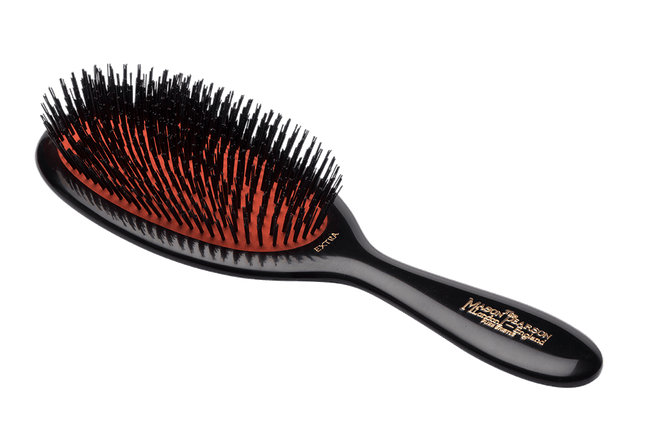 Mason Pearson Pure Boar Bristle - Small Extra B2 - Dark Ruby / Black - shop.rawhair