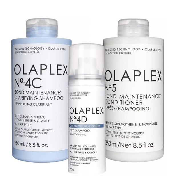 Olaplex Bundle No.4C Shampoo 250 ml & No.5 Conditioner 250 ml & No.4D Dry Shampoo 50 ml - shop.rawhair