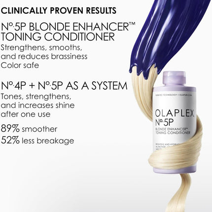 Olaplex (No.4P, No.5P) Blonde Enhance Toning Shampoo & Conditioner 250ml 4P 5P - shop.rawhair