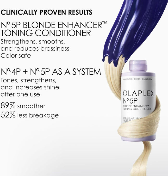 Olaplex (No.4P, No.5P) Blonde Enhance Toning Shampoo & Conditioner 250ml 4P 5P - shop.rawhair