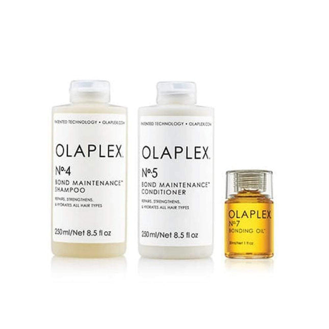 Olaplex No.7 Bonding Oil Pack: No.4 (250ml), No.5 (250ml) & No. 7 (30ml) - shop.rawhair