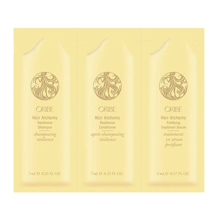 Oribe Hair Alchemy Resilience Shampoo, Conditioner & Fortifying Treatment Serum Samples - shop.rawhair